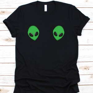 Koszulka Alien Bra, Twarz Alien, Kostium Alien, Koszulka Alien, Sci-Fi, UFO, Prezent Pozaziemski, Prezenty Alien, Kochanek Alien