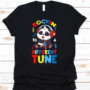 Rocking To A Different Tune Shirt, Autism Shirt, Autism Awareness, Panda Shirt, Autism camiseta, Panda Gifts, Autism