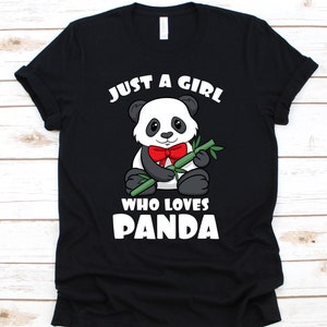 Just A Girl Who Loves Panda Shirt, Panda Gift, Panda Lover, Panda Party, Panda T-Shirt, Panda Bear Shirt, Panda Theme