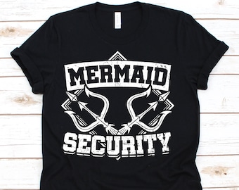 Camisa de seguridad de la sirena, sirena, sirenita, tanque de la sirena, regalo de la sirena, camiseta de la sirena, traje de la sirena, tridente