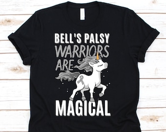 Bell's Palsy Warriors Are Magical Shirt, Cute Unicorn Facial Paralysis T-shirt For Men And Women, Awareness Gift For Bells Palsy Fighter