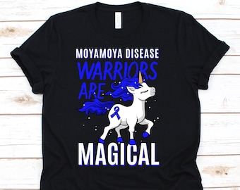 Moyamoya Disease Warriors Are Magical Shirt, Cute Unicorn Blood Vessel Disorder Shirt For Men And Women, Awareness Gift For Moyamoya Fighter