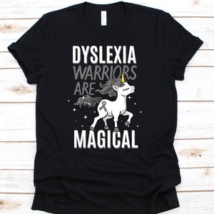 Dyslexia Warriors Are Magical Shirt, Awareness Gift For Dyslexia Teacher Therapist, Cute Dyslexia Pride Ribbon For Men And Women