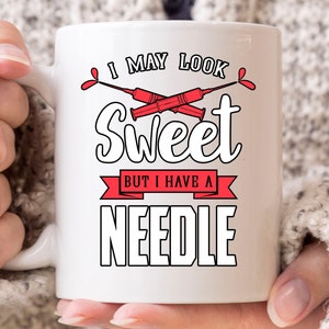 Io può sembrare dolce Ma ho una tazza di ago, carino diabete consapevolezza tazza di caffè per uomini e donne diabetici, tipo 1 2 Diabete Supporto Gift Idea