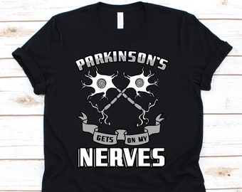 Parkinson's Gets On My Nerves, Parkinson's Disease, Parkinson's Shirt, Parkinson's Ribbon, Parkinson's Awareness Shirt