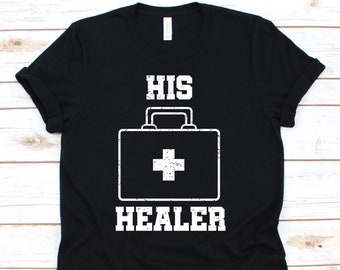 His Healer Shirt, Couple Gamer, Gaming Shirt , Video Game Shirt, Gamer Shirt, Gamer Gifts - Gaming Tshirt, Gaming Gifts