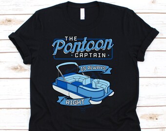 Pontoon Captain Shirt, Sailboat, Yatch Gift, Pontoon, Pontoon Shirt, Boating Shirt, Pontoon Boat, Pontooning Tee, Lake Shirt