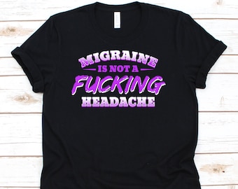 Migraine Awareness Shirt, Migraine, Migraine Awareness, Chronic Migraine, Migraine Tshirt, Migraine Warrior, Headache Shirt
