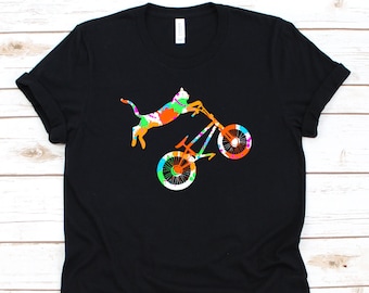 Cat Bike Shirt, Cat Owners, Cat Lovers Shirt,  Bike Shirt, Biker Shirt, Bicycle, Cycling Shirt, Cyclist, Biker Lovers