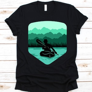 Kayaking Silhouette Shirt, Kayak Shirt For Men And Women, Kayaker, Kayaking Lovers Gift, Kayaking Lover T-Shirt, Paddling, Kayak Team Shirt