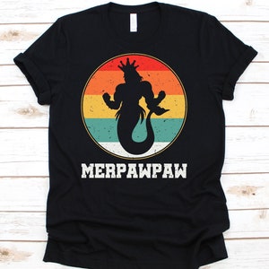 Merpawpaw Shirt, Lustiges Geschenk für deinen Pfotenpaw, Meerjungfrau Opa T-shirt, Großvater Geburtstagsshirt, Merman Party Geschenk, Meerjungfrau, Merman Shirt