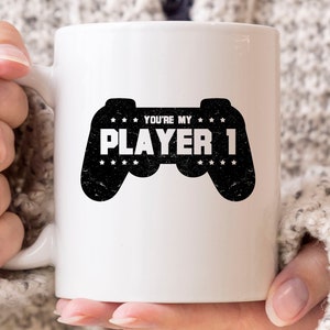 You&#39;re My Player 1 Mug, Funny Gaming Coffee Cup For Gamer Men Women, Cute Video Game Gift For Gamers And Game Lovers, Game Controller Mug