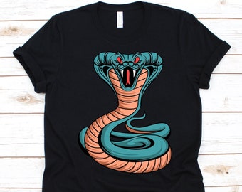 Camisa King Cobra, Camiseta Cobra, Venenosa, Serpiente, Regalo Reptile, Camisa Serpiente, Amante de serpientes, Veneno, Veneno, Camisa Cobra, Regalo Amante de serpientes