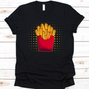 Pommes Shirt, Geschenk für French Fries Liebhaber, Käse Pommes Grafik, Fingerchips, Locken Frites, Schuhband Frites Design, Bratkartoffel Shirt