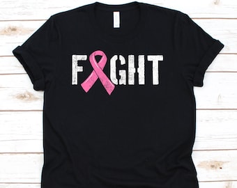 Luchar contra la camisa del cáncer de mama, cáncer de mama, conciencia del cáncer, camisa de cáncer de mama, camiseta de cáncer, pacientes con cáncer
