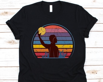 Camiseta de waterpolo retro, camiseta de jugador de waterpolo para hombres y mujeres, camiseta de nadador, regalo de waterpolo, camiseta de natación, camisa de waterpolo, retro