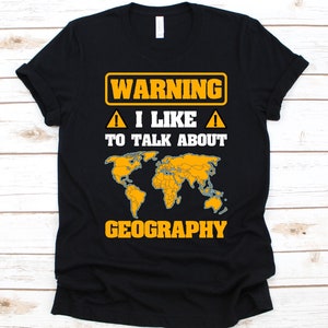 Achtung, ich spreche gerne über Geographie Shirt, Geschenk für Geographen, Erdwissenschaften T, Geographie Liebhaber, Humangeographie, physische Geographie