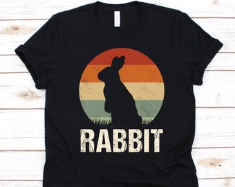 Rabbit Shirt, Retro Rabbit Design, Pet Lover Gift For Men and Women, Bunny Rabbit Graphic, Hare Shirt, Bucks Rabbit, Does Rabbit, Coney