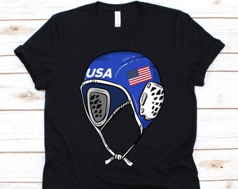 Camisa de casco de waterpolo de EE. UU., Camiseta de jugador de waterpolo, camiseta de nadador, waterpolo, jugador de waterpolo estadounidense, equipo de waterpolo de EE. UU., Equipo de EE. UU.