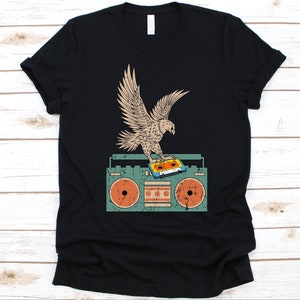 Falcon Eagle Vintage Boombox Shirt, Boombox Design, Cassette Player, Cassette Recorder, Walkman Lovers, Radio Cassette, Throwback Music