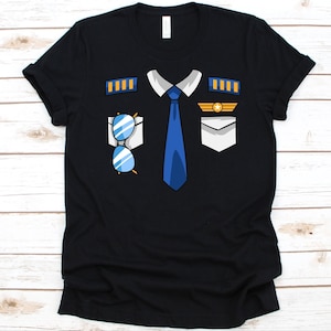 Pilot Uniform Shirt, Gift For Male And Female Aircraft Pilot, Aviator Graphic, Airplane Pilot, Pilot Shirt, Airplane Design, Captain T-Shirt