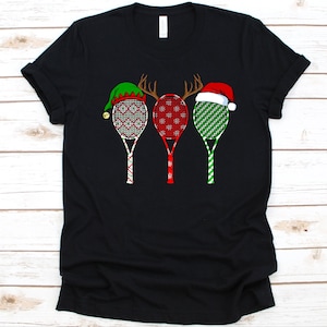 Tennis Racket Christmas Shirt, Christmas Gift, December 25th, Tennis Racket Design, Tennis Ball, Lawn Tennis Player, Tennis Lovers Shirt