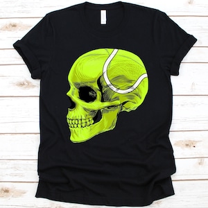 Skull Tennis Ball Shirt, Gift For Trick Or Treat Lovers, Halloween Shirt, Skull Graphic, Tennis Ball Design, Tennis Player, Lawn Tennis