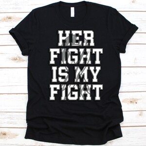 Her Fight Is My Fight Shirt, Methylmalonic Acidemia Awareness, MMA Fighter, Methylmalonic Aciduria, Zebra Stripes Ribbon, Metabolic Disorder