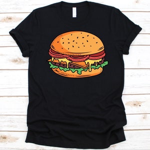 Cheeseburger Shirt, Cute Burger T-Shirt For Men And Women, Cheese Lover Shirt, Burger Graphic, Hamburger Lover, Gift For Foodies, Snack