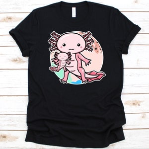 Axolotl Mother And Baby Shirt, Ambystoma Mexicanum, Paedomorphic Salamander, Tiger Salamander Shirt, Cute Axolotl Design, Salamander Species