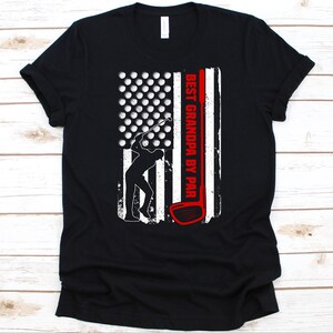 Best Grandpa By Par Shirt, Independence Day Gift, 4th Of July, American Flag, Golf Lover, Grandpa Tee, Golfers Graphic, Golf Ball, Golf Club
