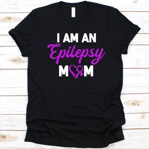 Mom Of An Epilepsy Warrior Shirt, Mother&#39;s Day Gift, Epilepsy Awareness, Purple Ribbon Design, Epileptic Warrior, Neurological Disorder