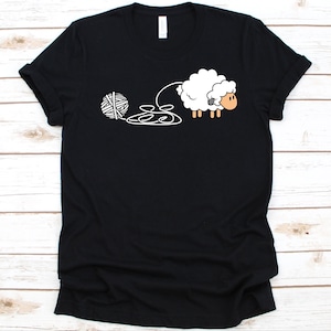 Knitting Lover Sheep Shirt, Sheep Design, Knitting Shirt, Crochet Lover, Gift For Knitters, Garment Maker, Needle Worker Shirt, Yarn Graphic