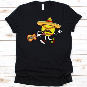 Softball Guitar Shirt, Cinco De Mayo Gift, Mexican Holiday, Battle Of Puebla, Mexican- American Culture, Softball Design, Softball Player