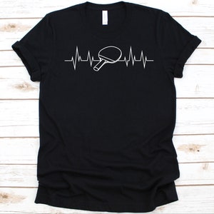 Table Tennis Heartbeat Shirt, Table Tennis Lover, Ping Pong Shirt, Paddle Design, Whiff-Whaff Shirt, Ping Pong Ball Graphic, Sports Lover