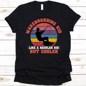 Wakeboarding Kid Shirt, Gift For Wakeboarders, Retro Wakeboarding Design, Wakeboard Graphic, Water Sports T-Shirt, Wakeboarding Lovers Tee
