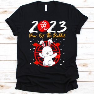 2023 Année De La Chemise Lapin, Design Lapin, Graphique Lapin D’Eau, Nouvel An Chinois, Zodiaque Chinois, Nouvel An Lunaire, Année Du Lapin D’Eau