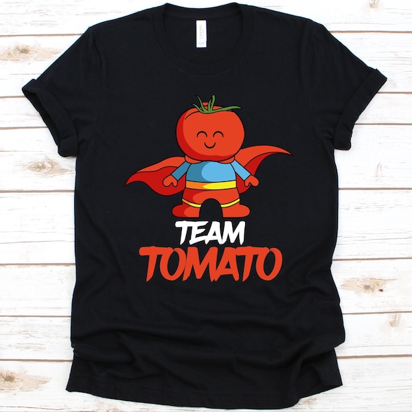 Team Tomato Shirt, Cute Tomato Design, Superhero Graphic, Cherry Tomato, Vegetable Eater, Solanum Lycopersicum, Gift For Tomato Lovers,