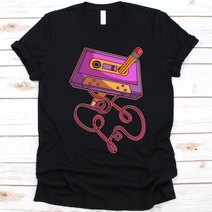 Cassette Tapes Shirt, Eighties Mix T-Shirt, 80&#39;s Gift, Throwback Music, Retro, Nineteen Eighties Shirt, 1980&#39;s Shirt, 80&#39;s Fashion, Boombox