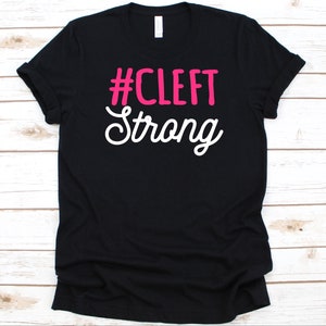 Camisa fuerte de hendidura, diseño de conciencia para labio leporino y paladar hendido, cinta rosa, regalo para guerreros hendidos, hendidura, camiseta de labio de liebre, hendidura orofacial