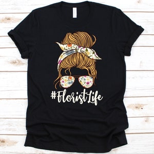 Florist Life Shirt, Süßes Florist Design für Frauen, Geschenk für Blumenliebhaber, Floristik Grafik, Gärtner, Floral Designer, Blumen T-Shirt