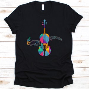 Violin Shirt, Violin Design, Bowed String Instrument, Musical Notes T-Shirt, Music Lovers, Violoncello Shirt, Violinist, Musician Graphic