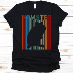 Hamster Silhouette Shirt, Retro Vintage Hamster Design For Men And Women, Hamster Lover, Pet Hamster, Hamster Owner, Rodents, Small Animal