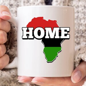 Home Afrika Mok, Black History Day Coffee Cup voor mannen vrouwen, grappige Black Pride Gift, Melanin Cup, Afrika Kaart voor Afrikanen, Black Love