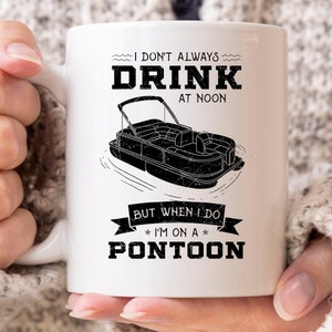 I&#39;m On A Pontoon Mug, Lustige Seezeit Boot becher für Pontooning Liebhaber, Süße Boot Geschenkidee für Pontoon Besitzer und Kapitän