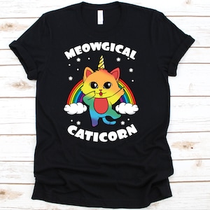 Meowgical Caticorn Shirt, Unicorn, Cat, Rainbow, Meow, Cat Unicorn Shirt, Unicorn T Shirt, Cute Cat Shirt