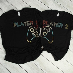 Player 1 Player 2 Shirts, Couple Shirt, Gamer Couple Shirts, Funny Couples Shirts, Matching Shirts, Couple Gamer Gifts