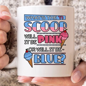 Will It Be Pink Or Will It Be Blue Mug, Cute Gender Reveal Annoucement Gift For Parents To Be, Baby Shower Party Mug For New Mom And Dad