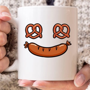 German Pretzel Mug, Funny Deutsch Pretzel Day Coffee Mug For German Dad And Mom, Cute Germany Cup Gift Idea For German Men And Women
