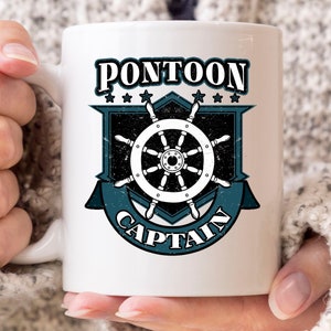 Pontoon Kapitän Becher, lustige See Zeit Booting Becher für Pontooning Liebhaber und Opa, süße Boot Geschenkidee für Pontoon Besitzer und Kapitän